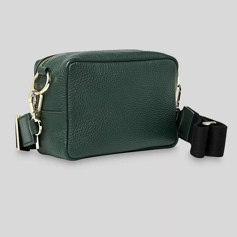 Whistles Green Bibi Leather Crossbody Bag